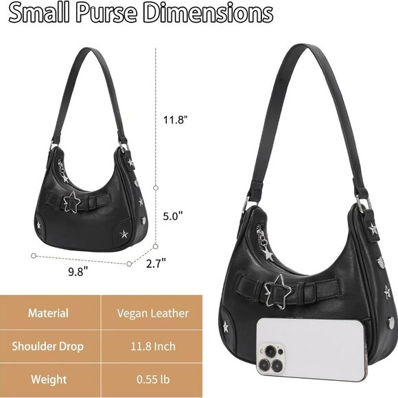 Y2k Purse: 90s Mini Underarm Bag - Cute Small Purse - Picture 6 of 8